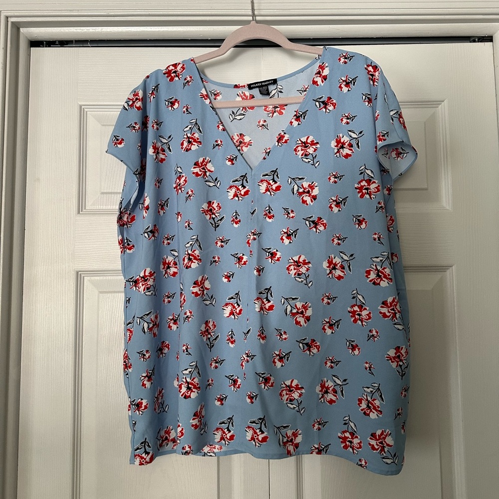 NWOT Hilary Radley floral blouse